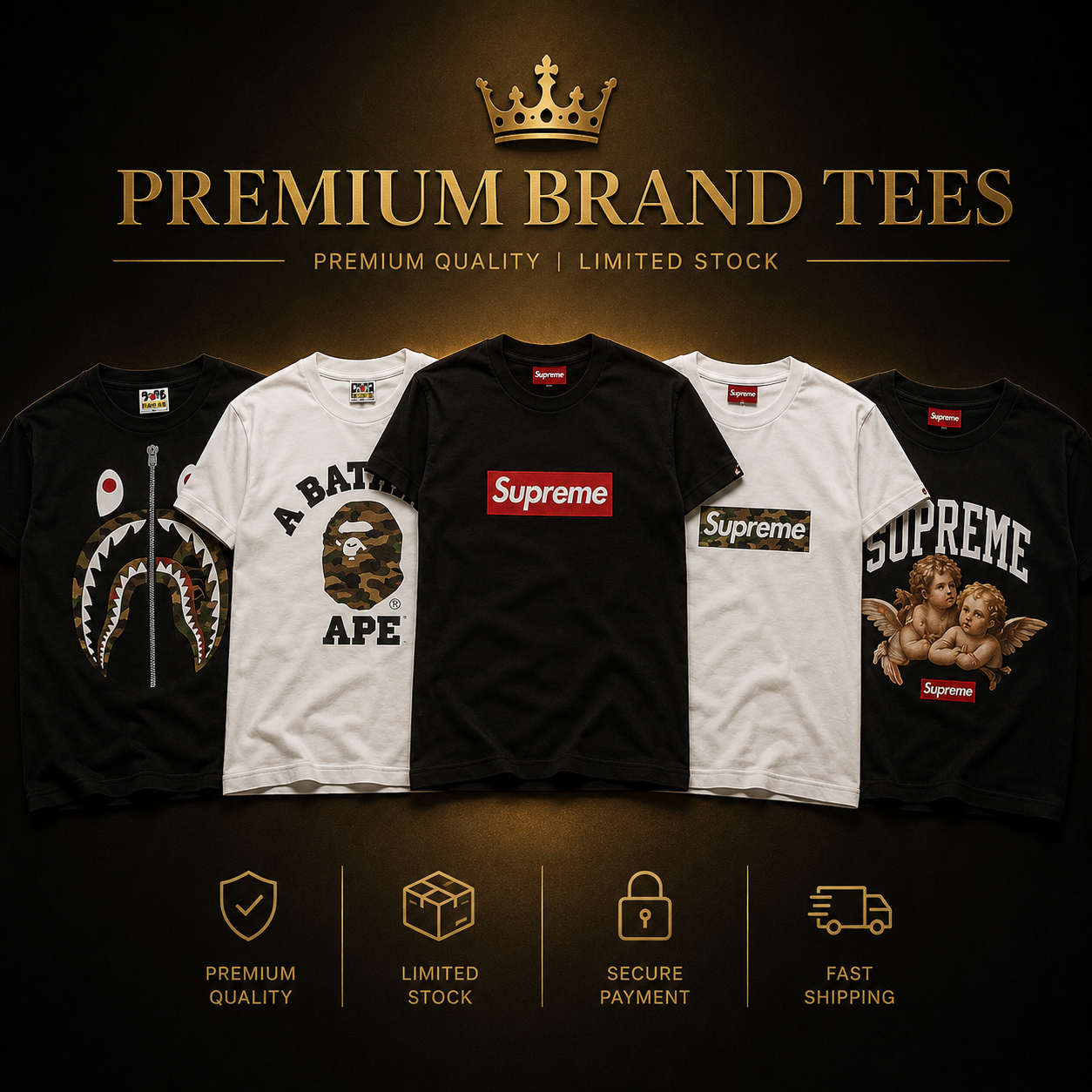 5 Premium Streetwear Tees Bundle